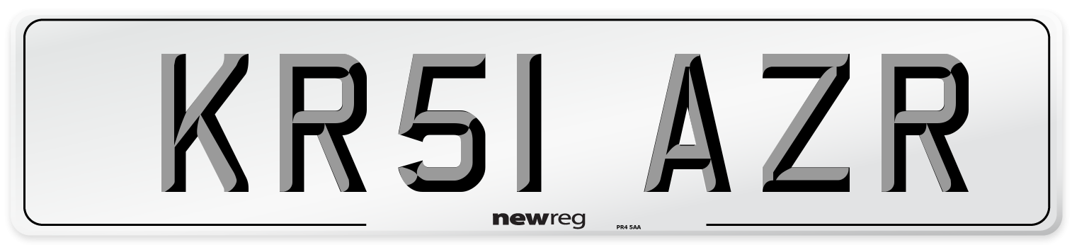 KR51 AZR Number Plate from New Reg